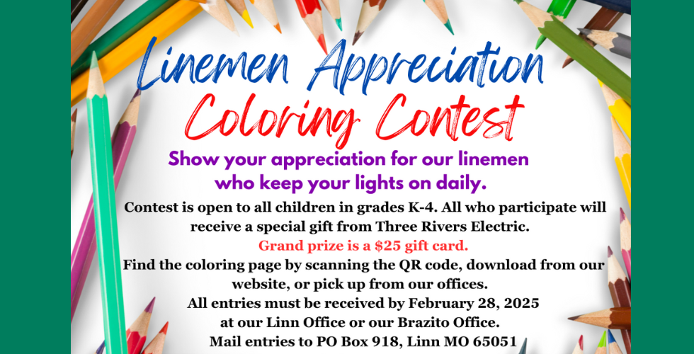 Linemen Appreciation Coloring Contest